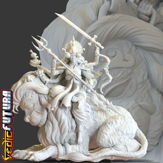 Durga with Battle-Mount Dawon the Lion