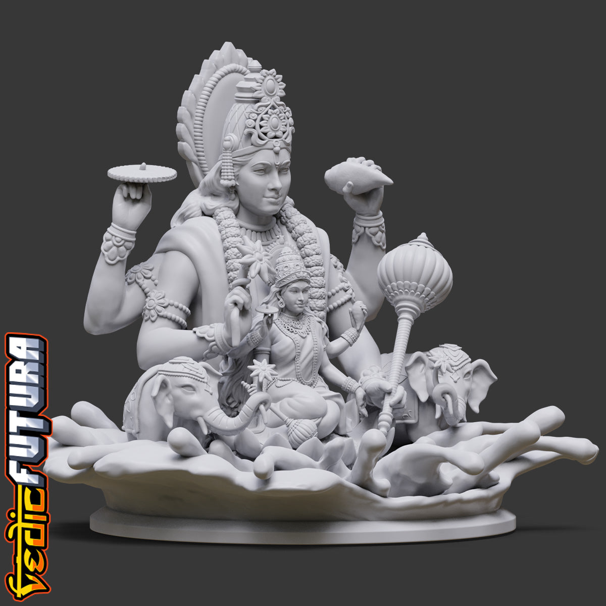 Vishnu and Lakshmi: Emergence from the Cosmic Waters