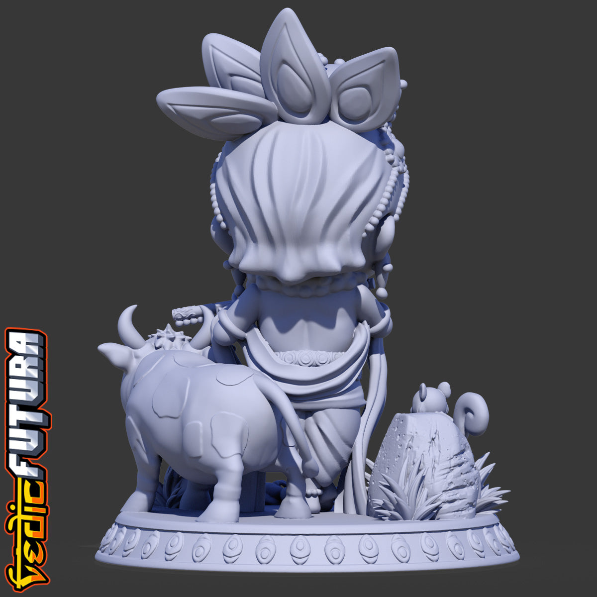 Chibi Gopala Krishna with Cow