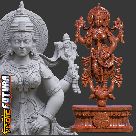 Mahishasura Mardini Durga– Wood Carving Recreation