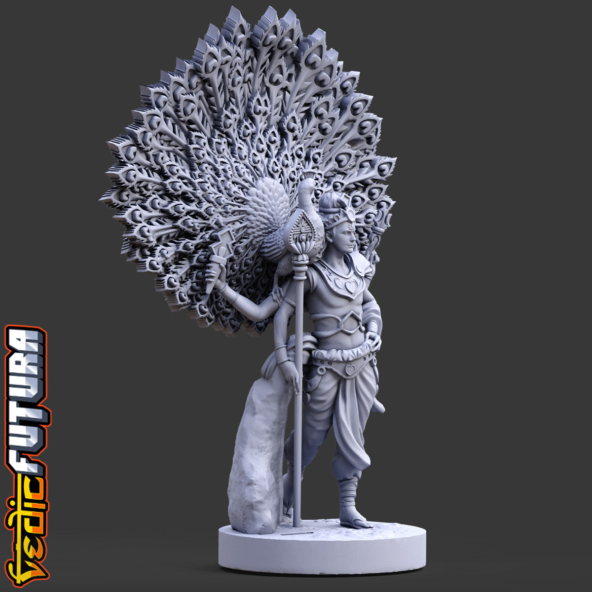 Subramanya with Peacock – The Youthful Warrior God