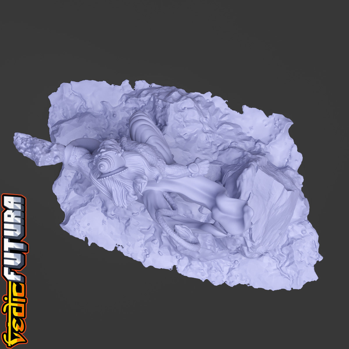 Leap of Devotion: Hanuman with Sanjeevani