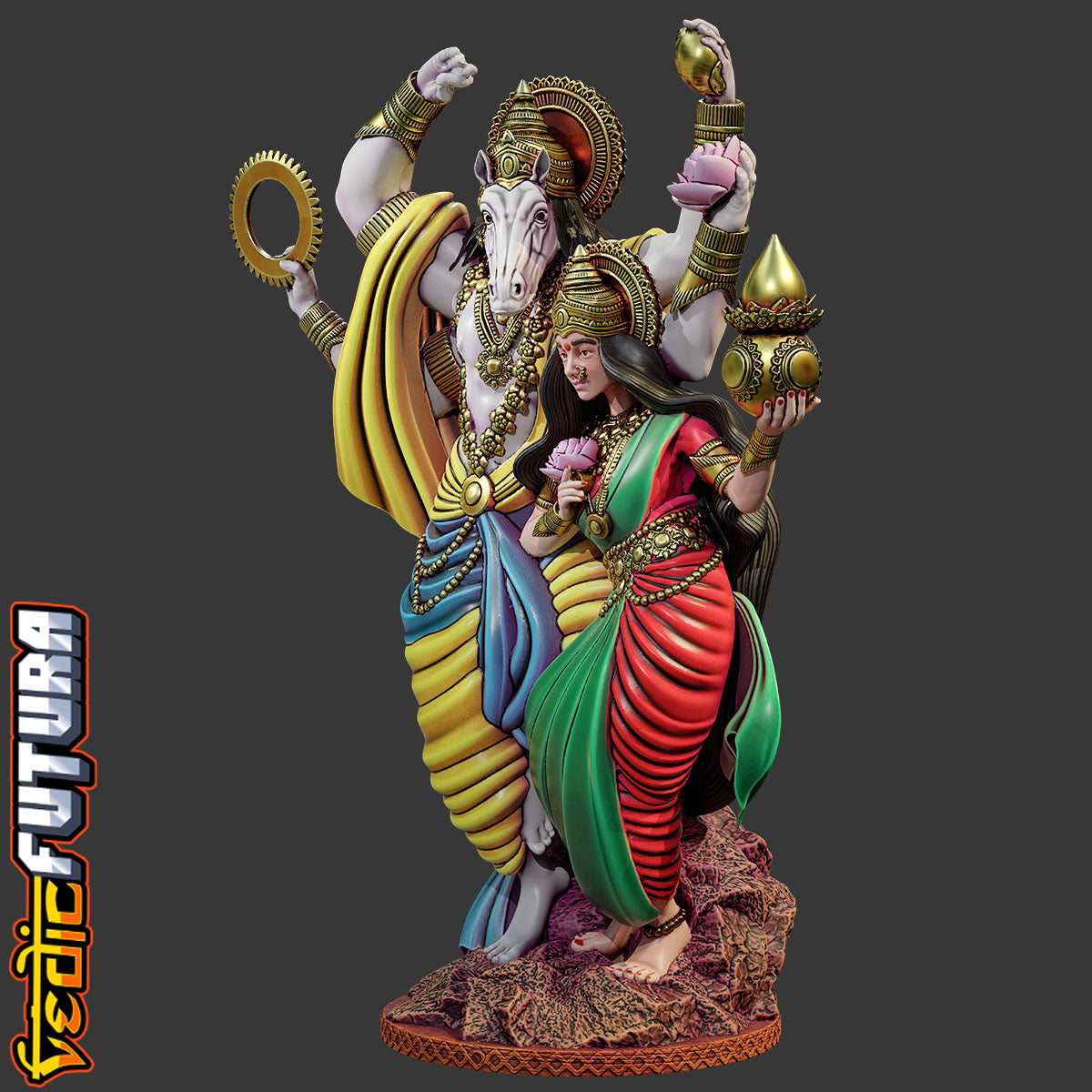 Hayagriva and Lakshmi in Divine Dance