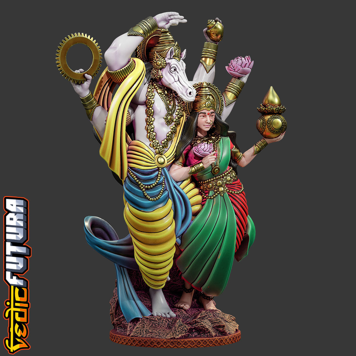 Hayagriva and Lakshmi in Divine Dance