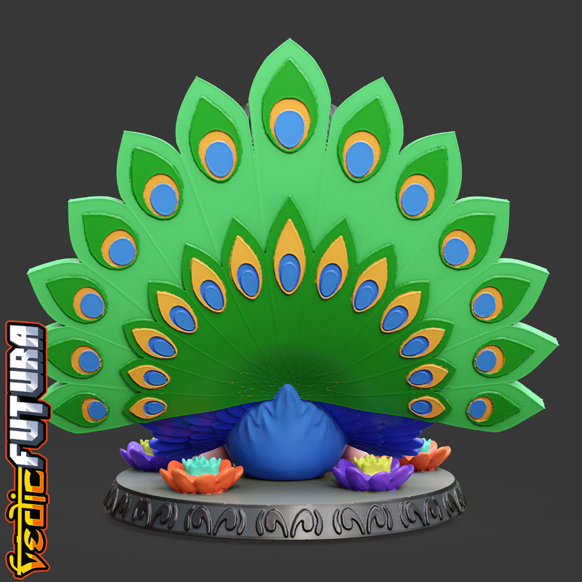 Chibi Subramanya with Vel and Peacock