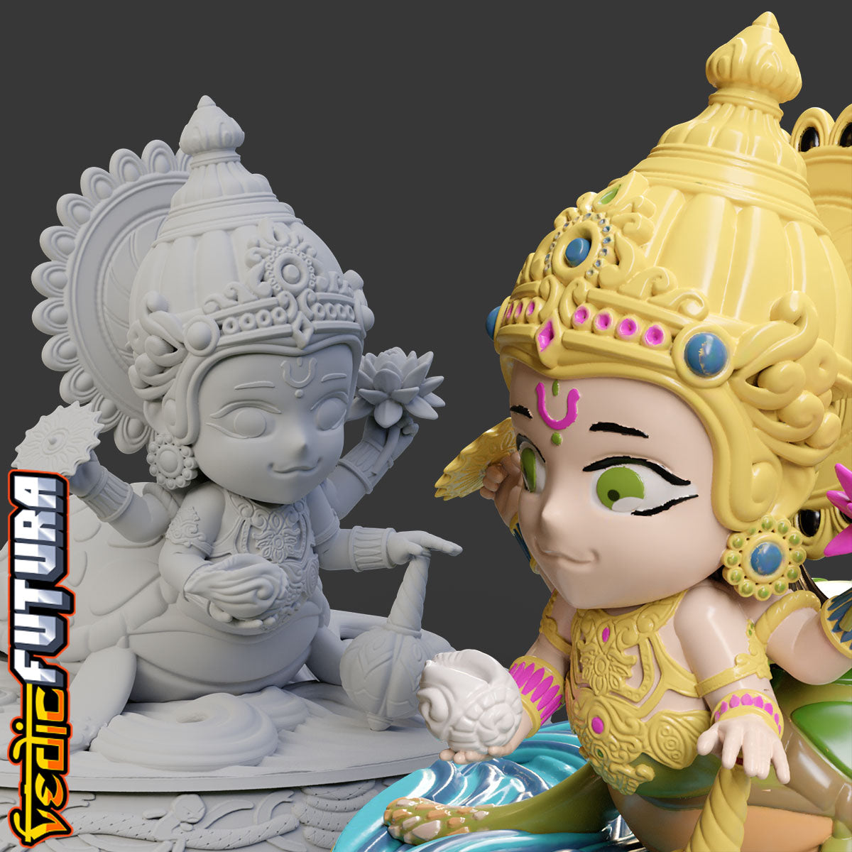 Chibi Kurma-Vishnu's Tortoise Avatar