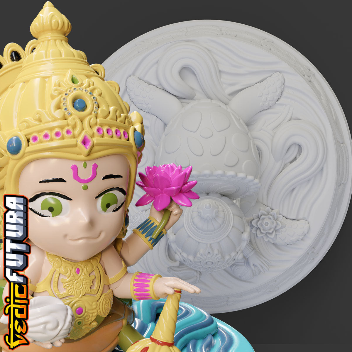 Chibi Kurma-Vishnu's Tortoise Avatar