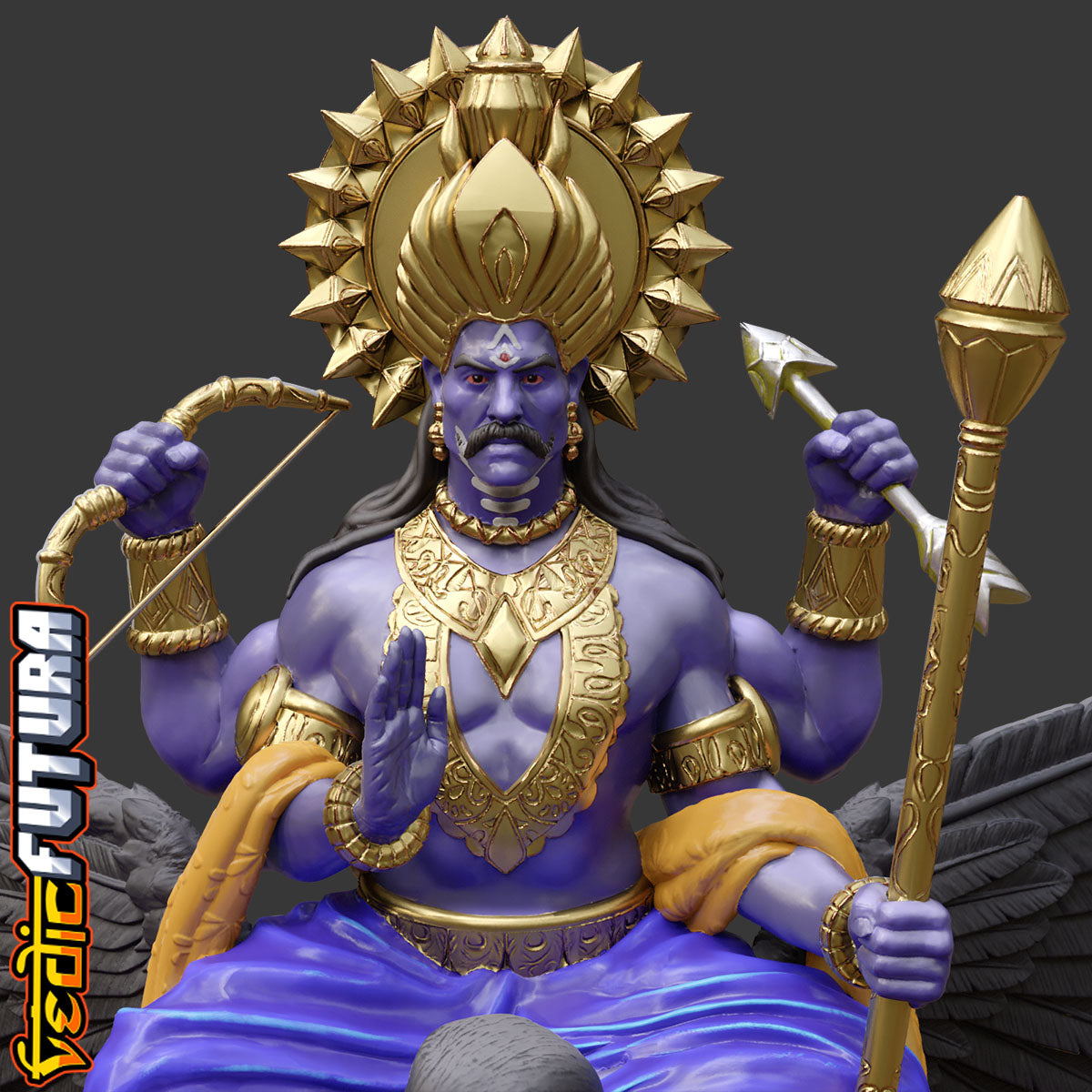 Shani Dev: The Lord of Justice on His Crow