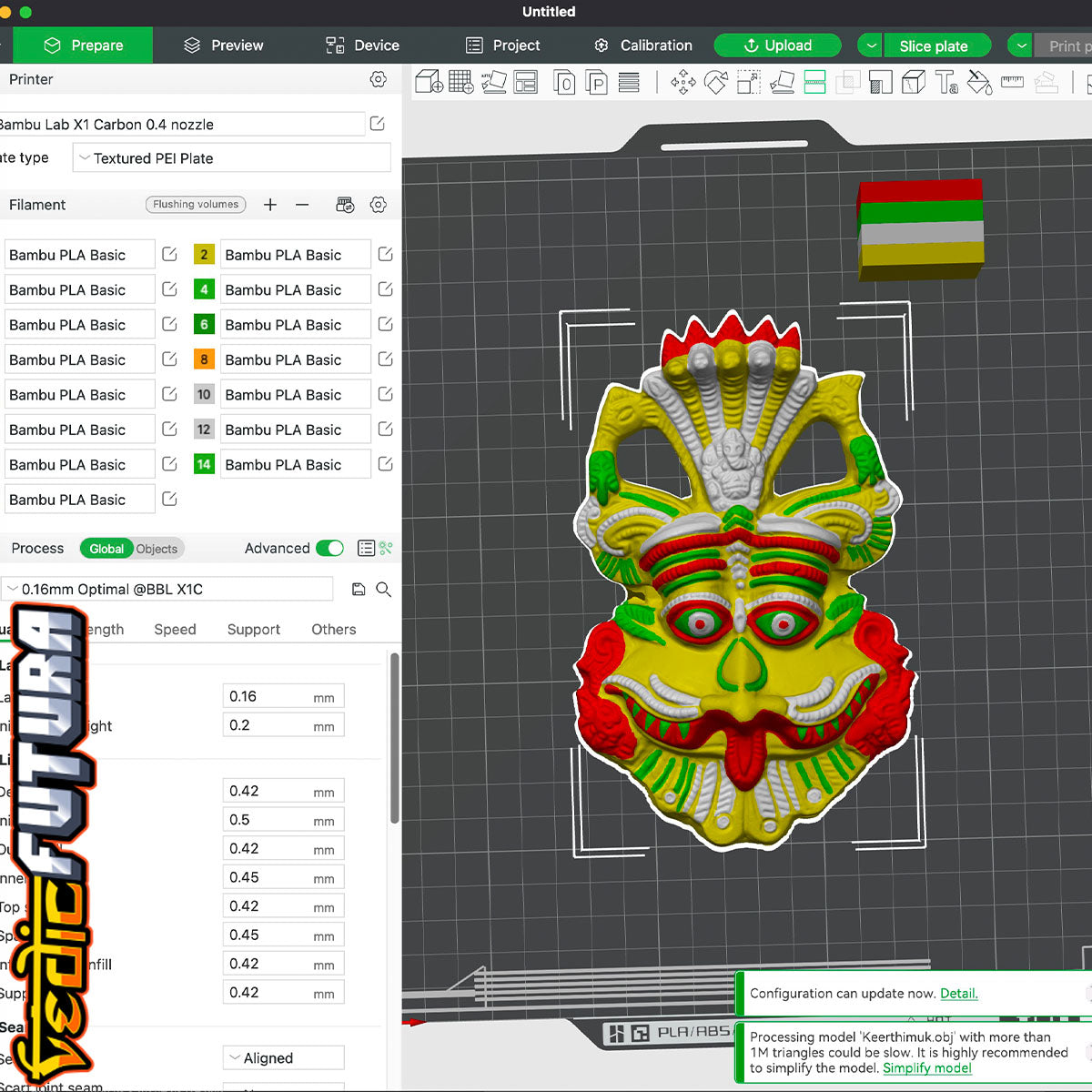 Kirtimukha: The Guardian Face of Glory (4 colour)