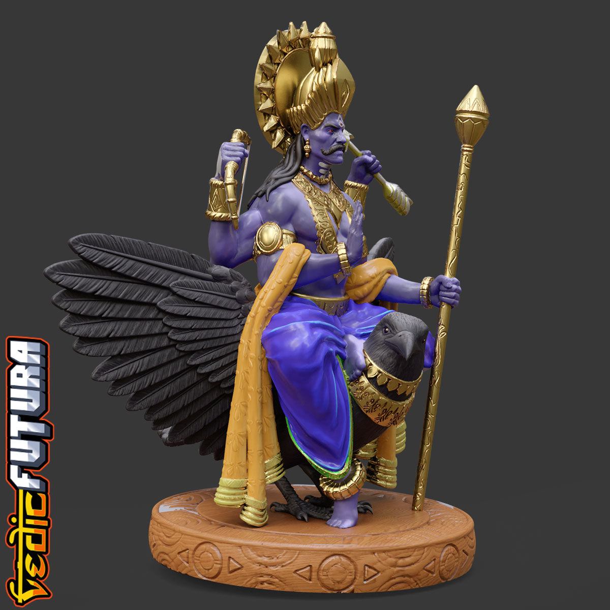 Shani Dev: The Lord of Justice on His Crow