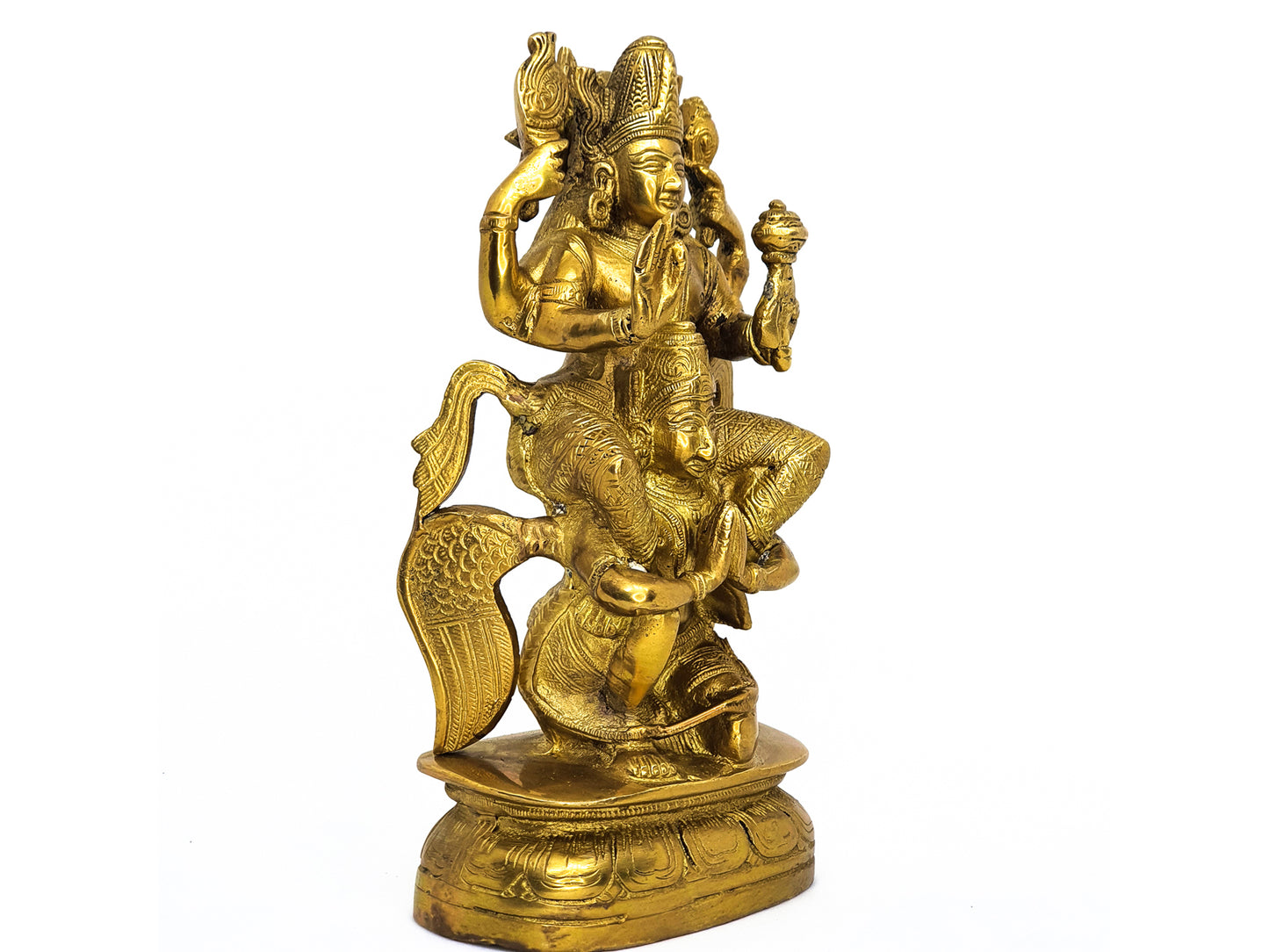 Garuda Carrying Vishnu on His Shoulder