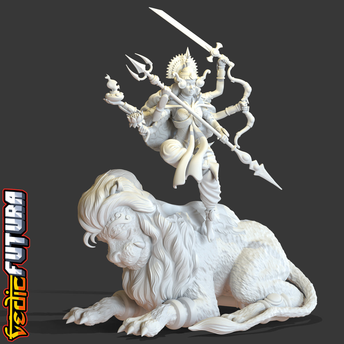 Durga with Battle-Mount Dawon the Lion