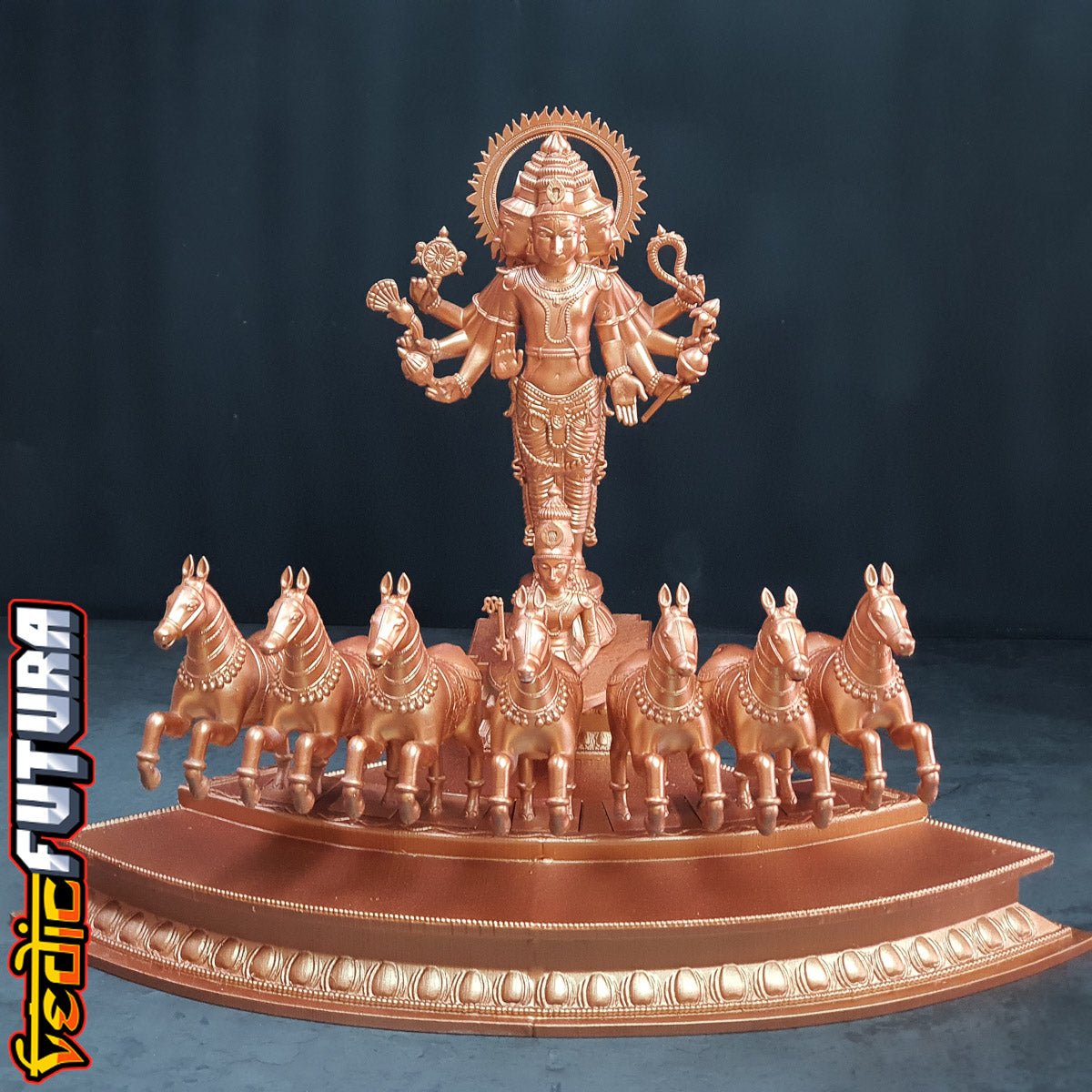 Surya - The Sun, with 7 horses & his Charioteer Aruna