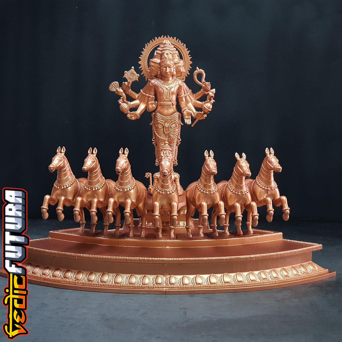 Surya - The Sun, with 7 horses & his Charioteer Aruna