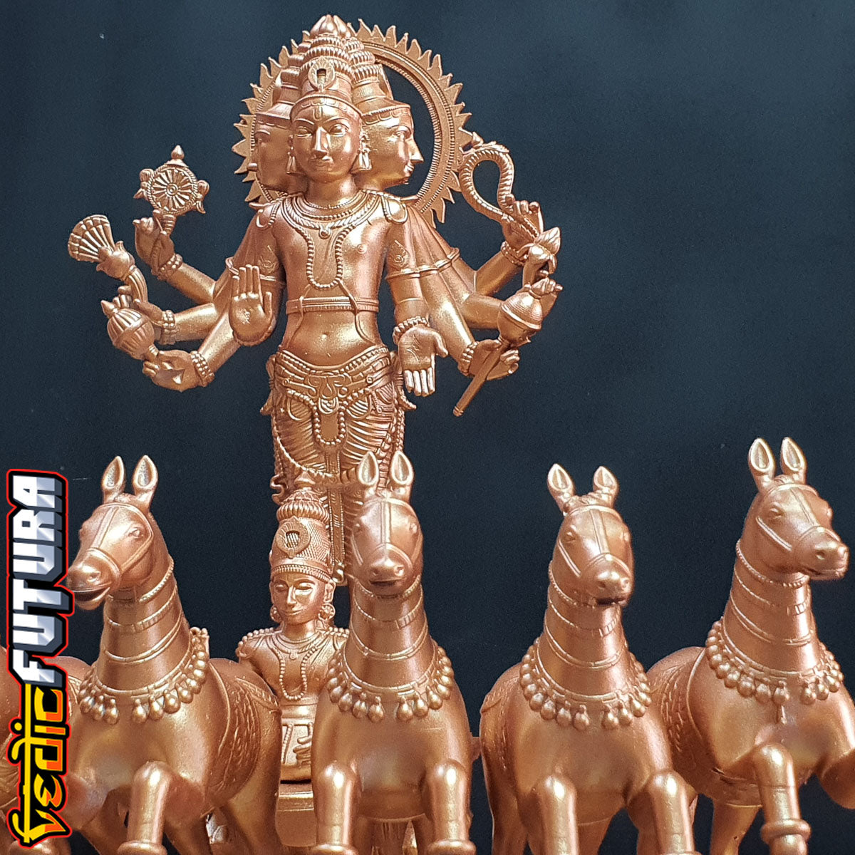 Surya - The Sun, with 7 horses & his Charioteer Aruna