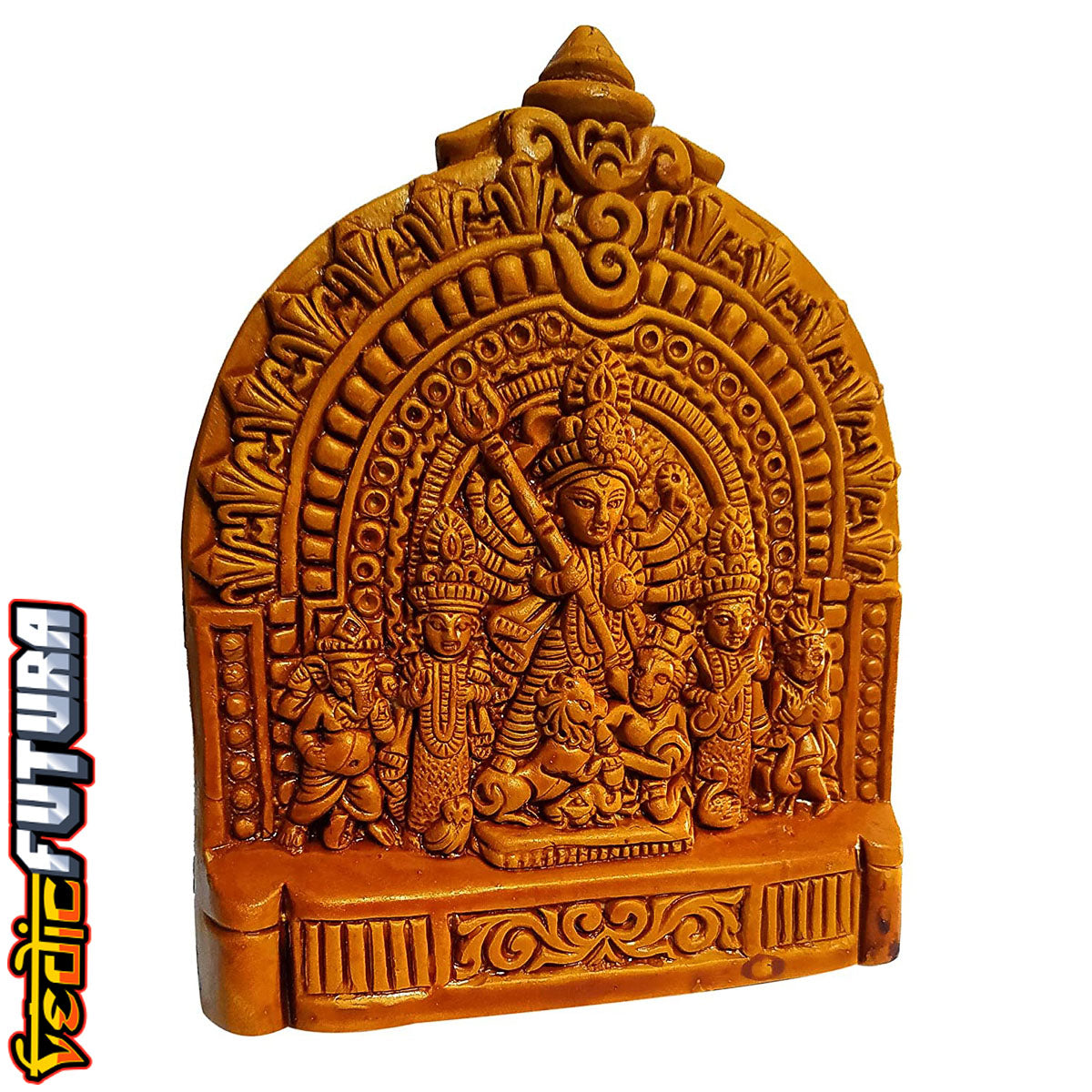 Durga in Epic Battle in Terracotta