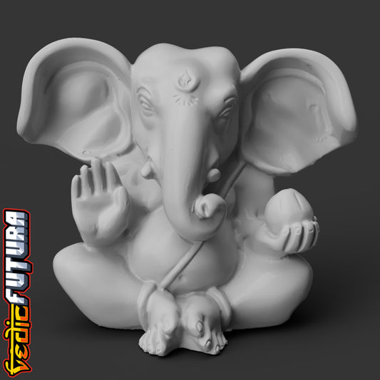 Shurpakarna Ganesha - Who Listens with Ears Like Winnowing Fans 3D File Logo