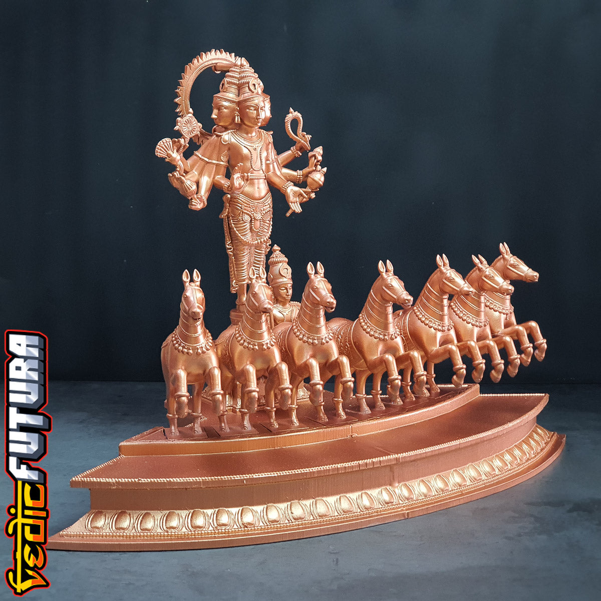 Surya - The Sun, with 7 horses & his Charioteer Aruna