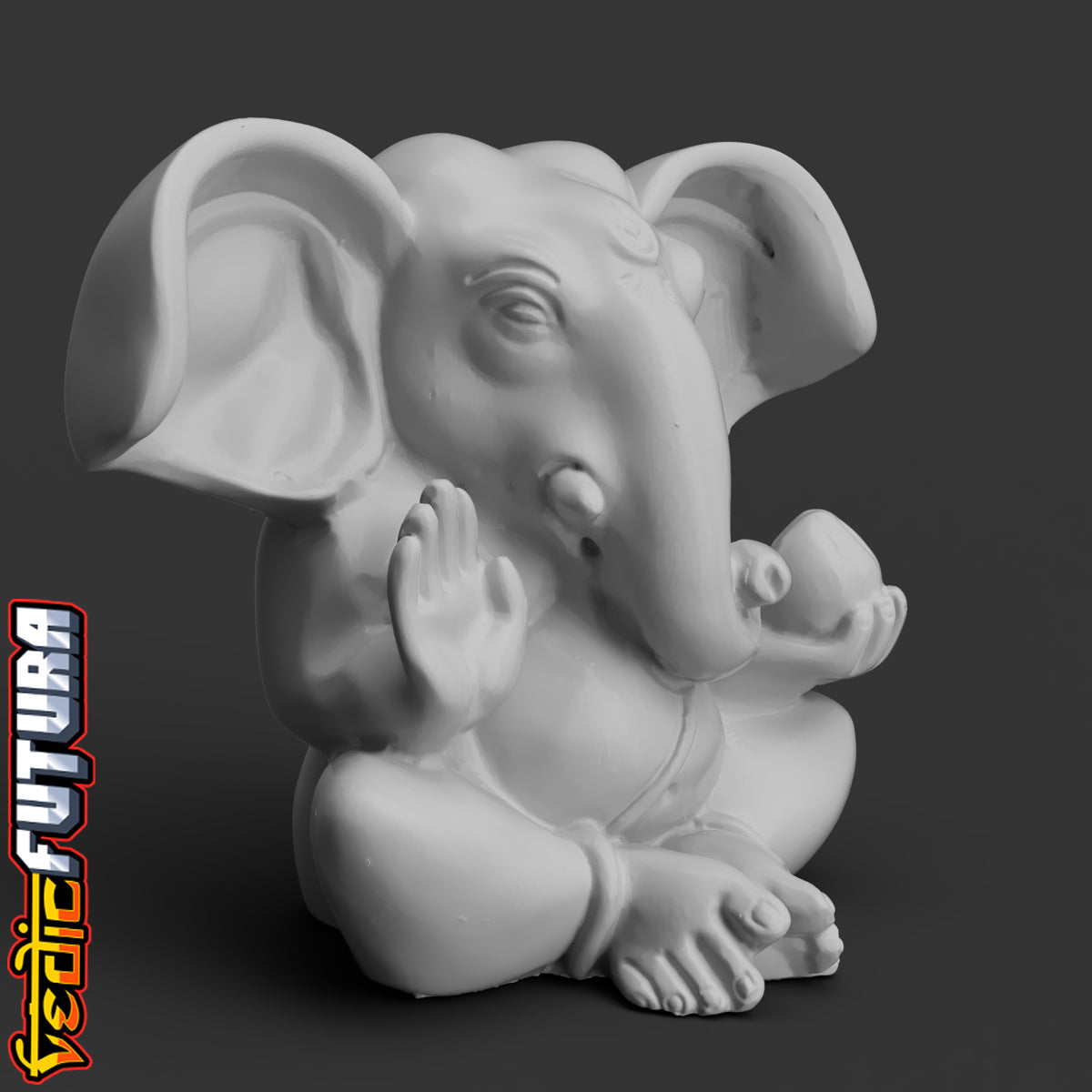 Shurpakarna Ganesha - Who Listens with Ears Like Winnowing Fans 3D File Logo