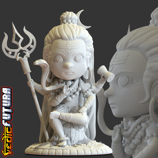 Chibi Shiva The Destroyer Cute [Easy Paint]