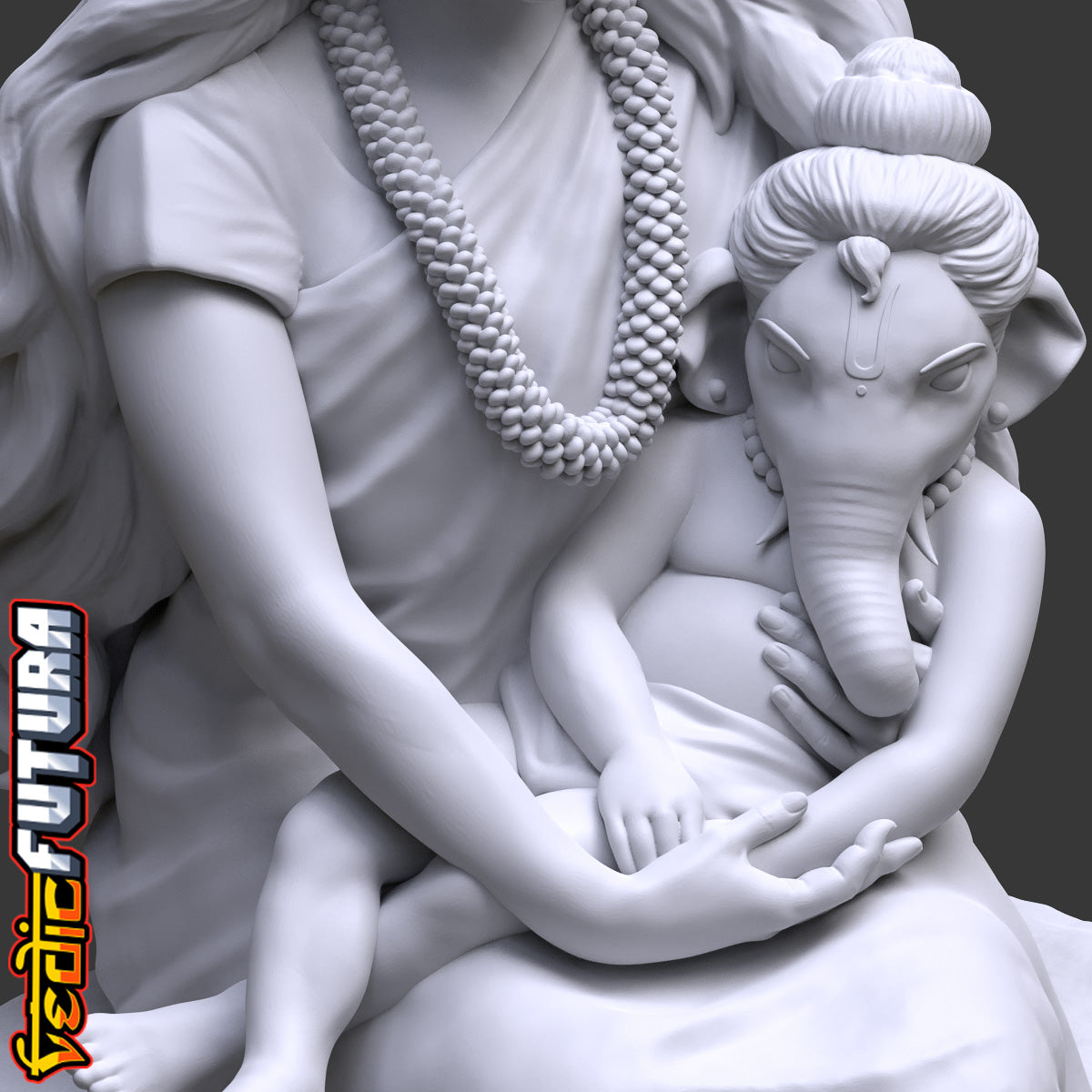 Gaurisuta-Ganesha in Mother Parvati's Arms