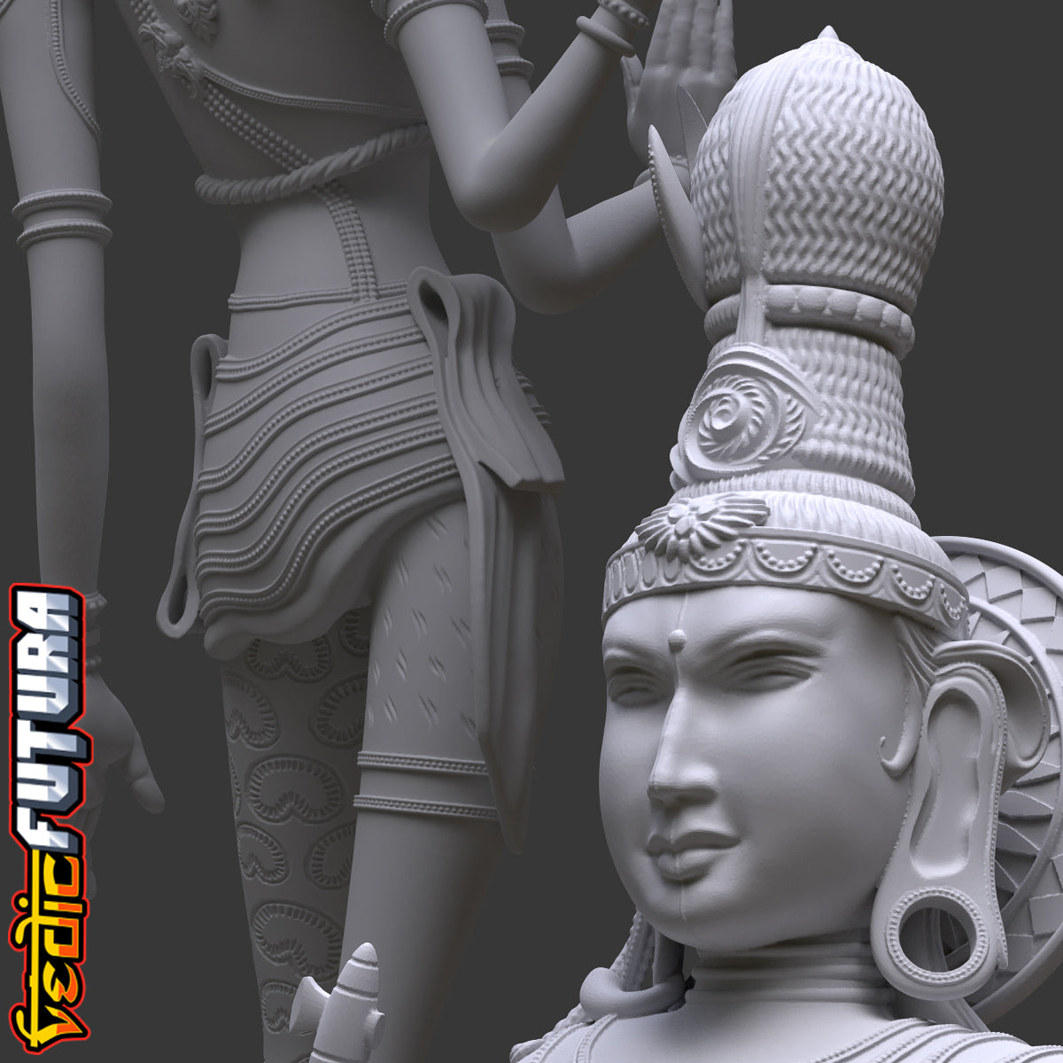 Ardhanareeswara- Shiva and Parvati in Composite Form - (Napier Museum)