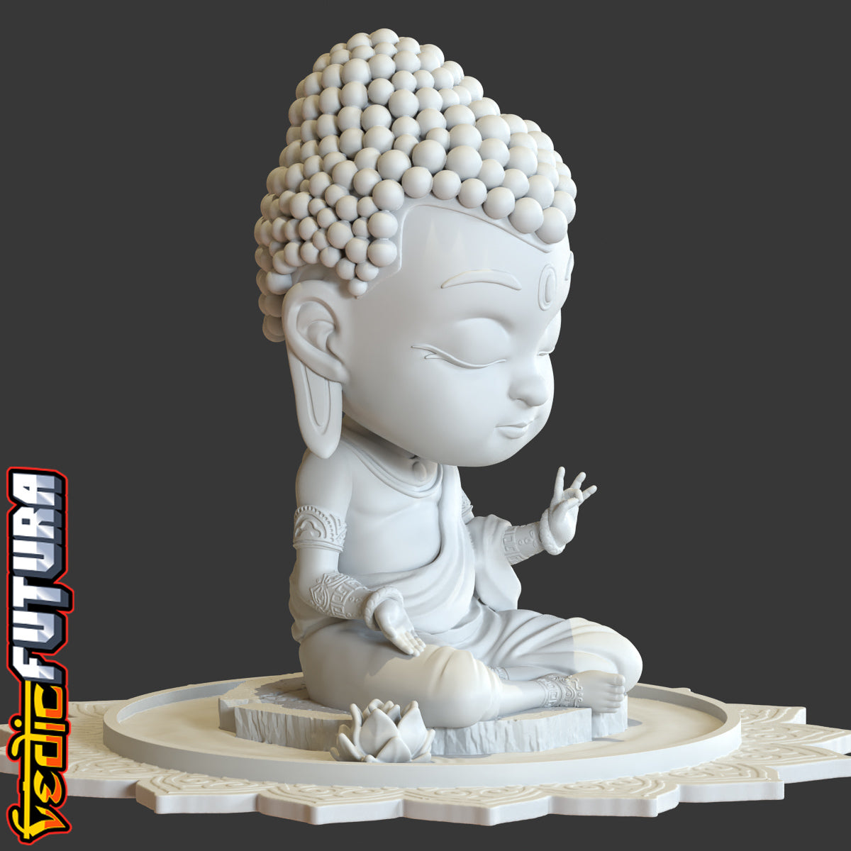 Chibi Buddha - Serenity on the Lotus Pond [Easy Paint]