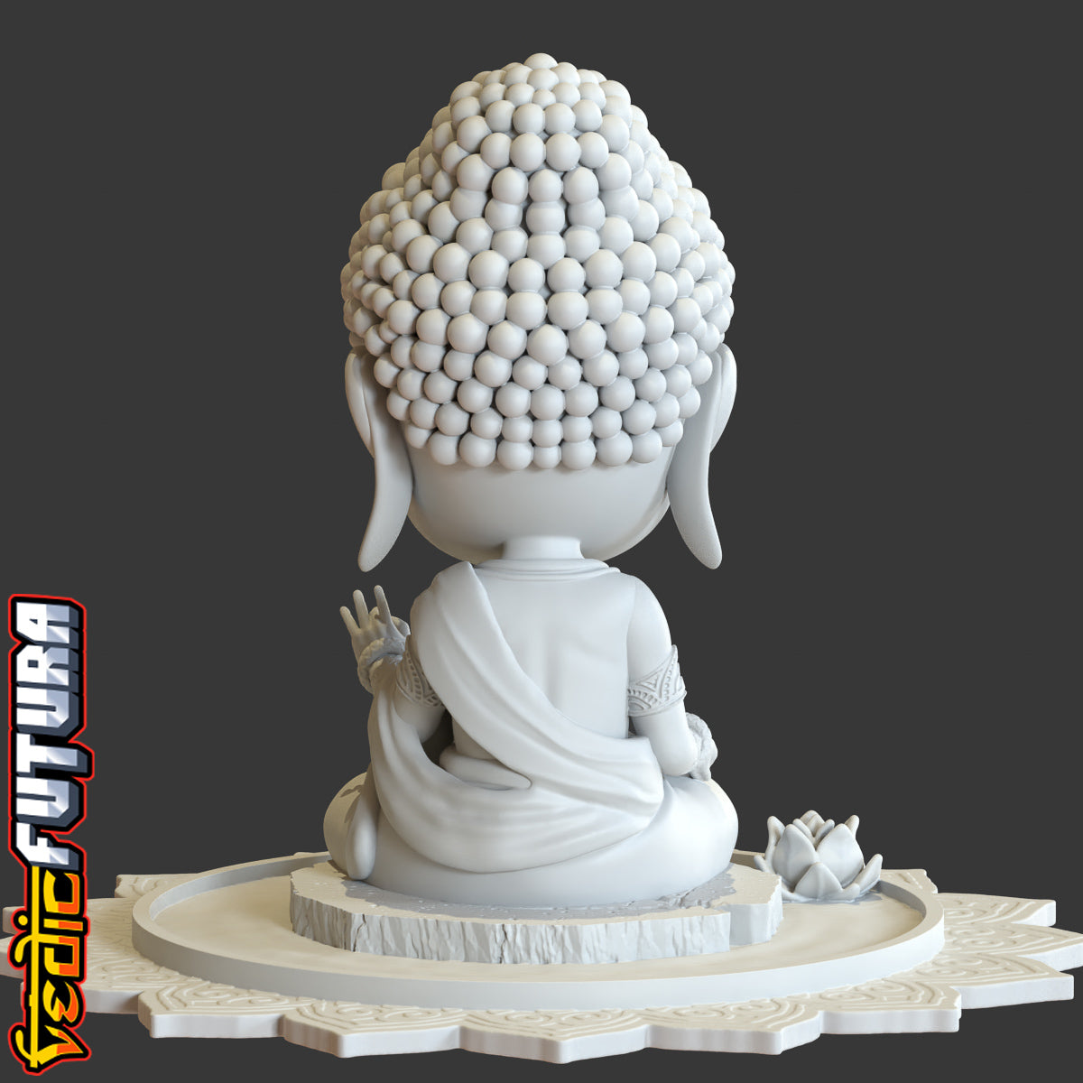 Chibi Buddha - Serenity on the Lotus Pond [Easy Paint]