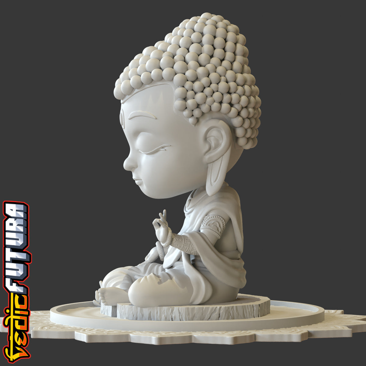 Chibi Buddha - Serenity on the Lotus Pond [Easy Paint]