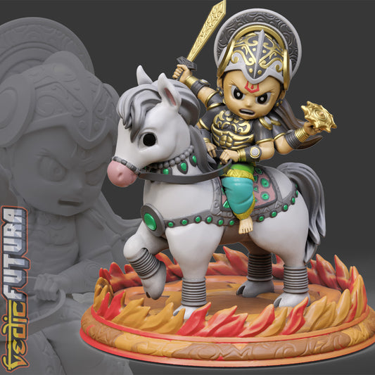 Chibi Kalki astride Devadatta