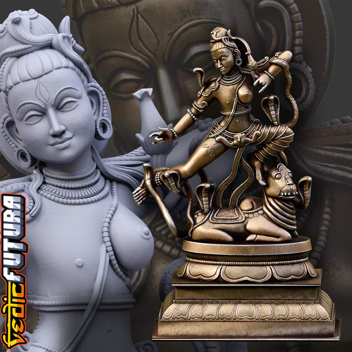 Leaping Ardhanari – Cosmic Union in Motion