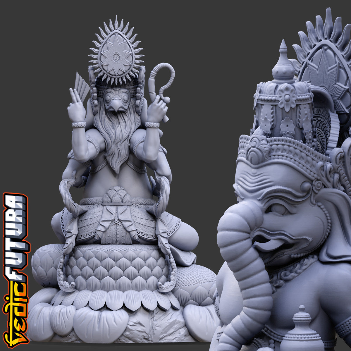 Balinese Ganesh - Traditional Wood Carving Recreation