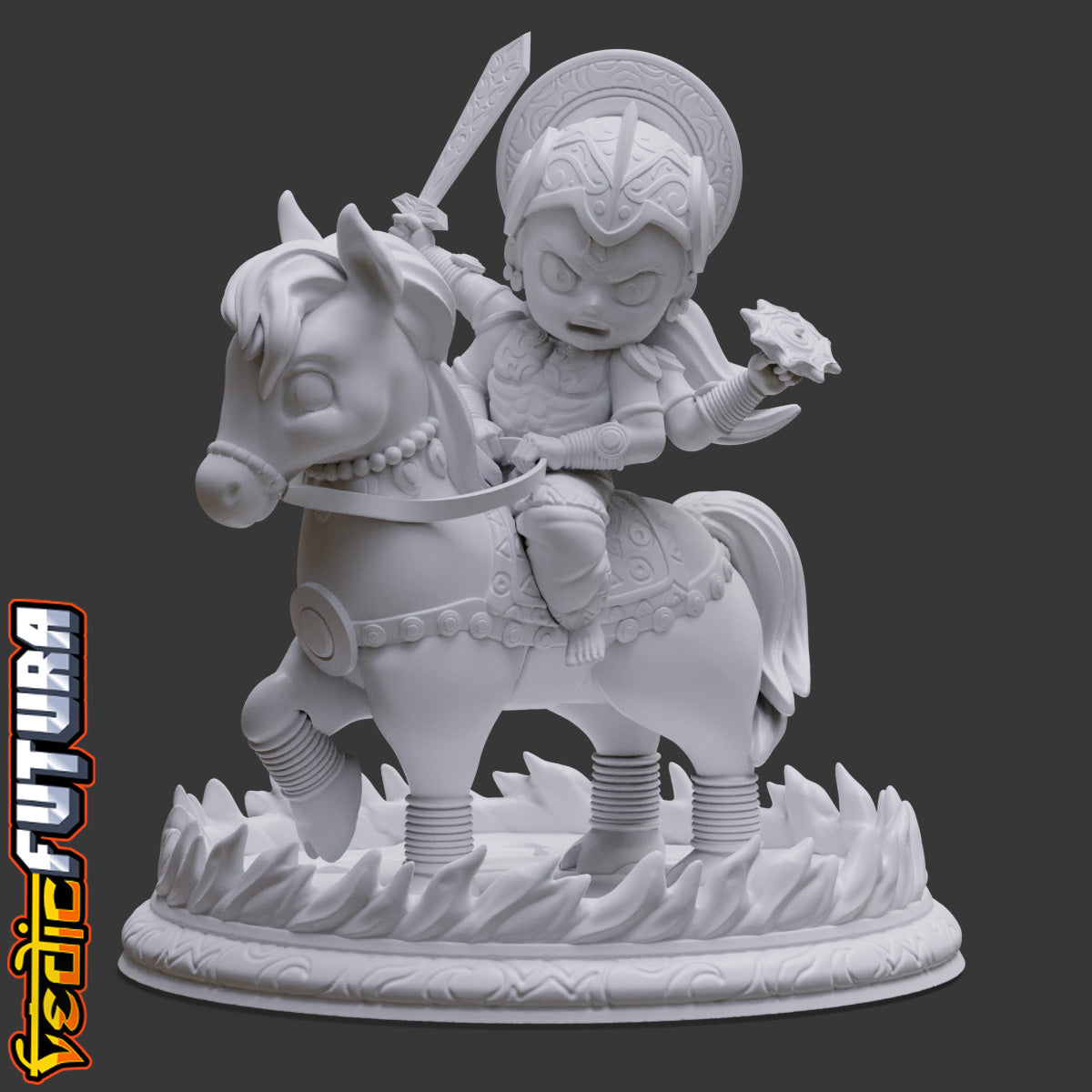Chibi Kalki astride Devadatta