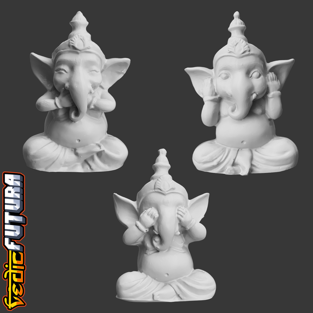 See No Evil, Hear No Evil, Speak No Evil Ganeshas