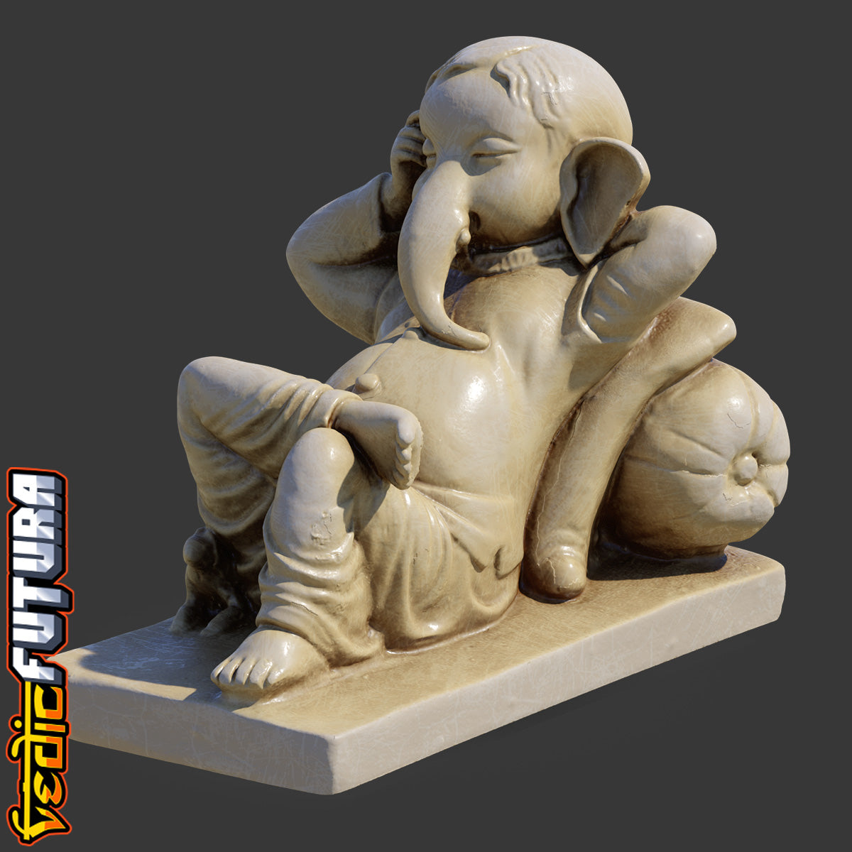 Sleeping Ganesha with Mooshak