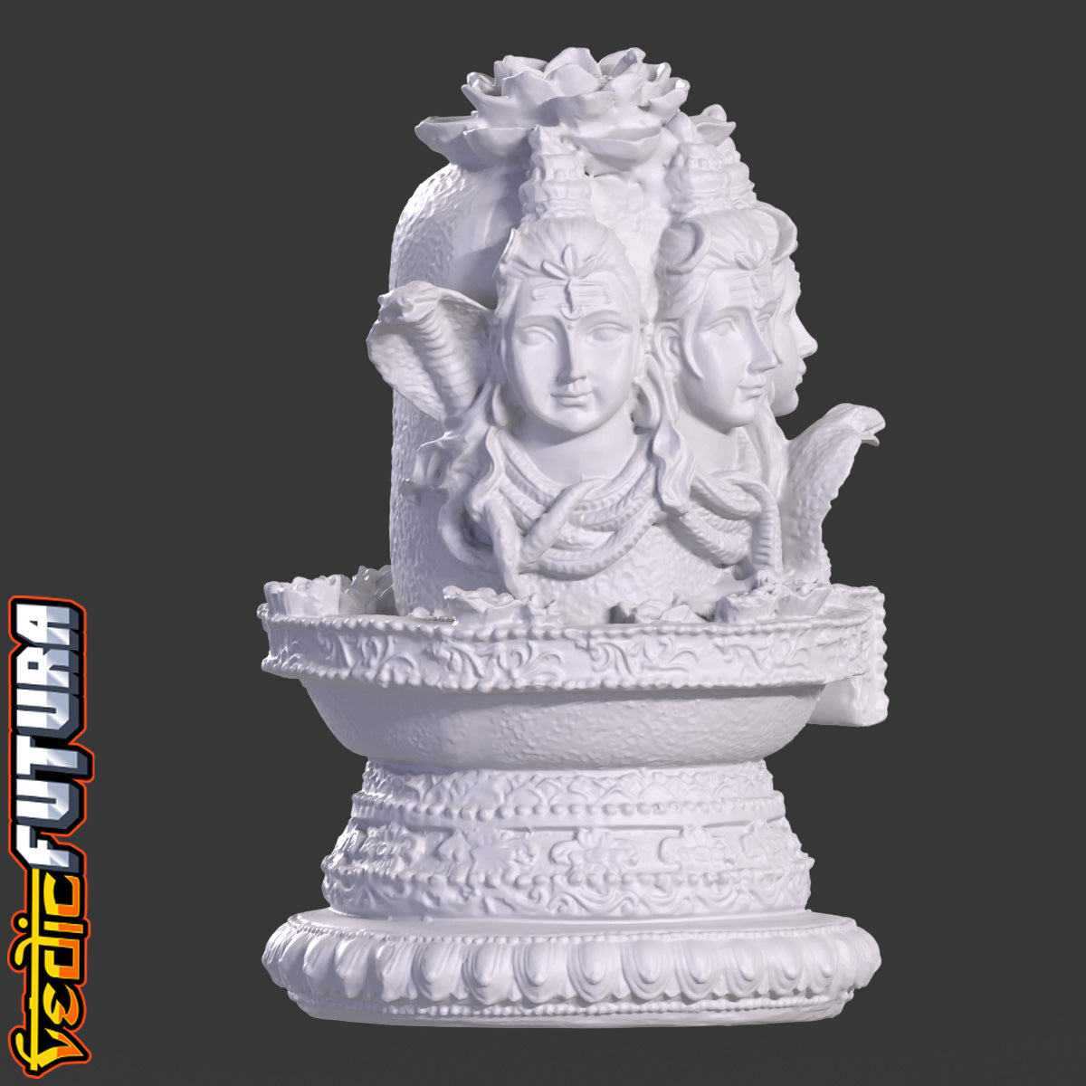 Three Headed Shiva Lingam