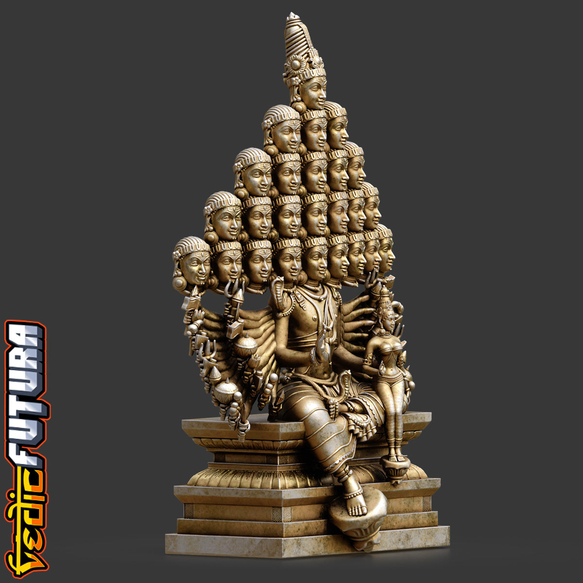 Shiva as the Universe: The 25-Headed Maha SadaShiva