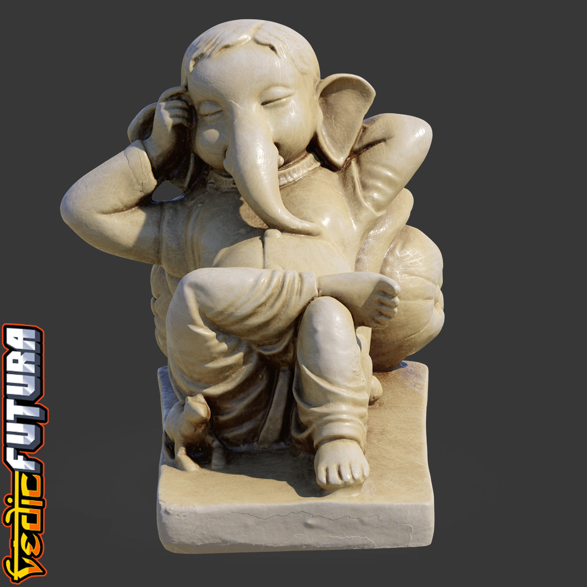 Sleeping Ganesha with Mooshak