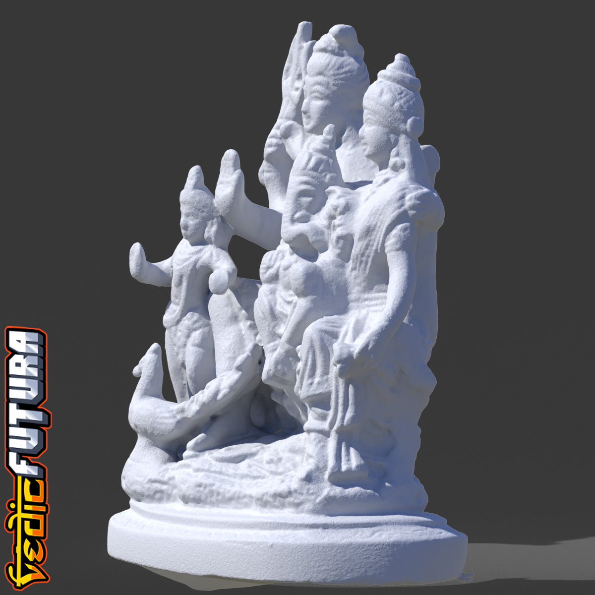 Shiva’s Celestial Family - Ganesh, Parvati and Subramanya