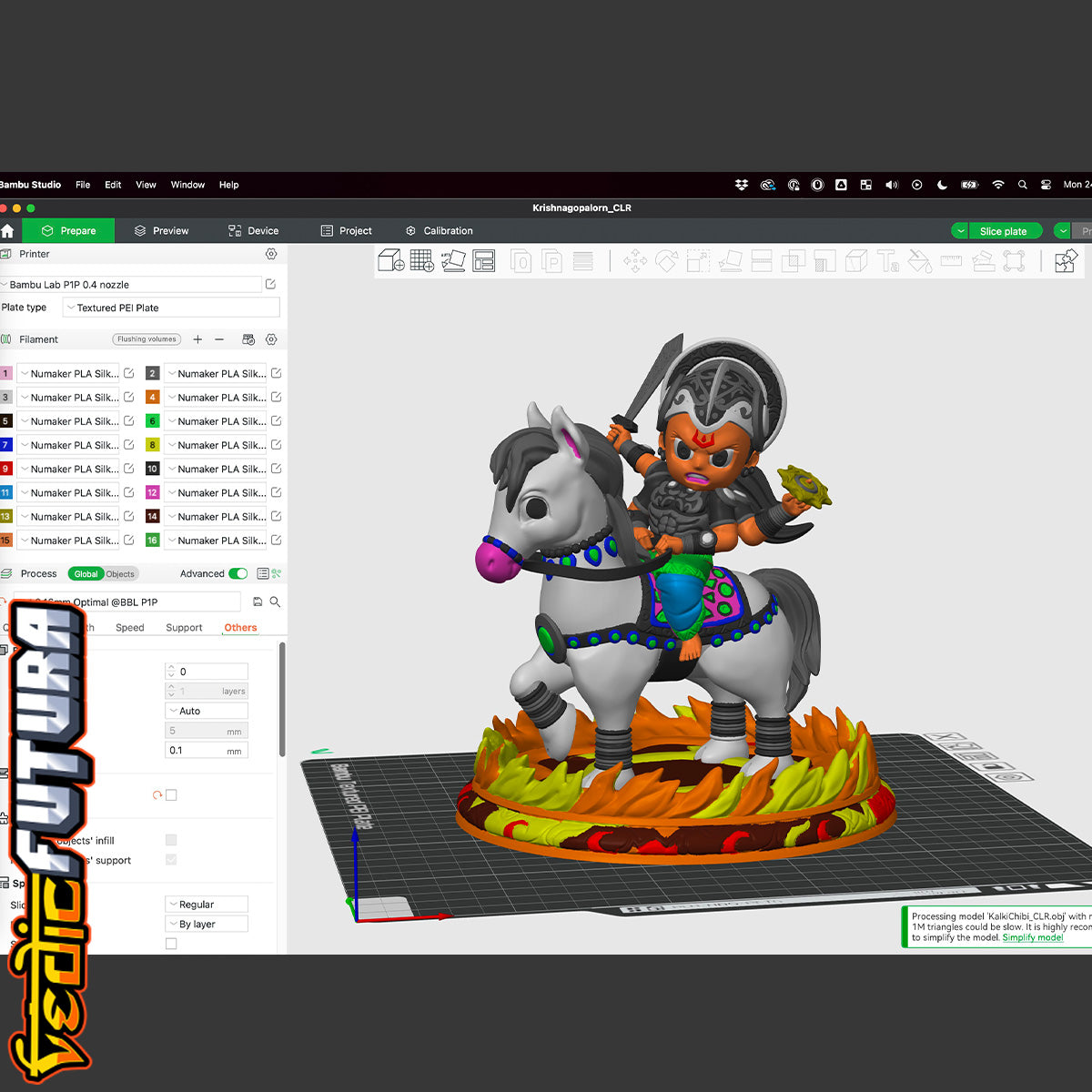 Chibi Kalki astride Devadatta