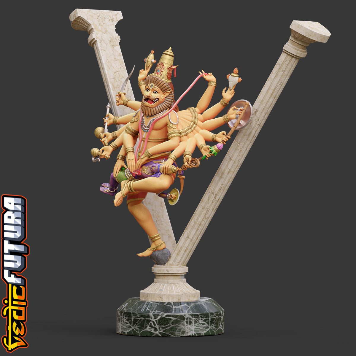 Ugra Narasiṁha from the Pillar