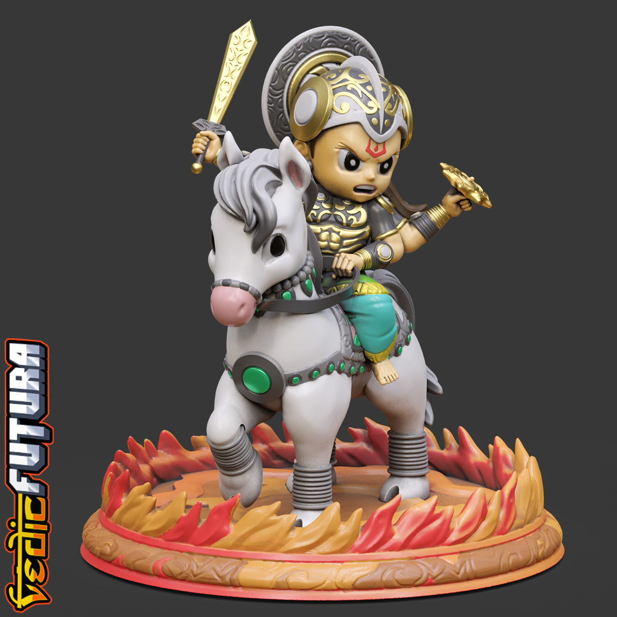 Chibi Kalki astride Devadatta