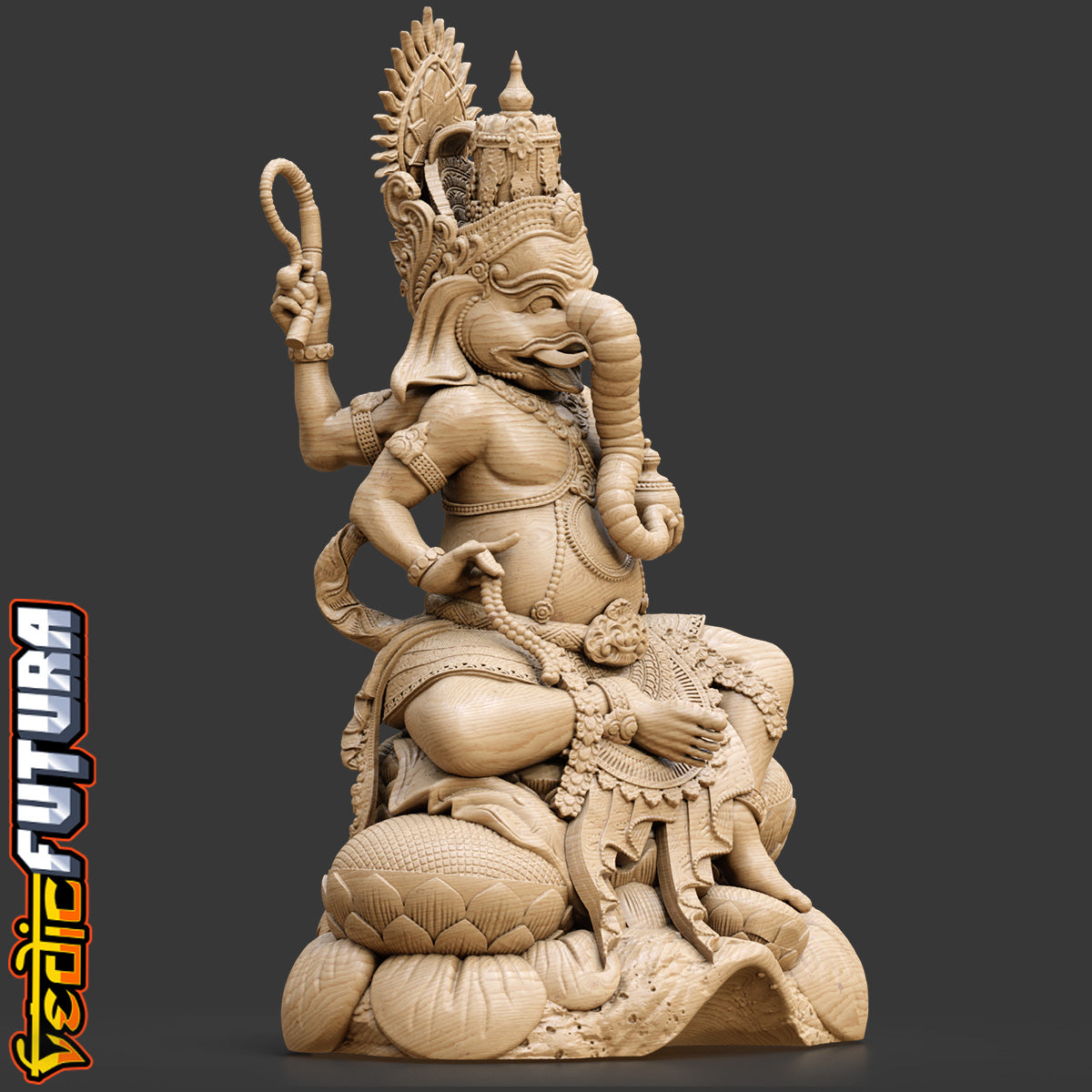 Balinese Ganesh - Traditional Wood Carving Recreation