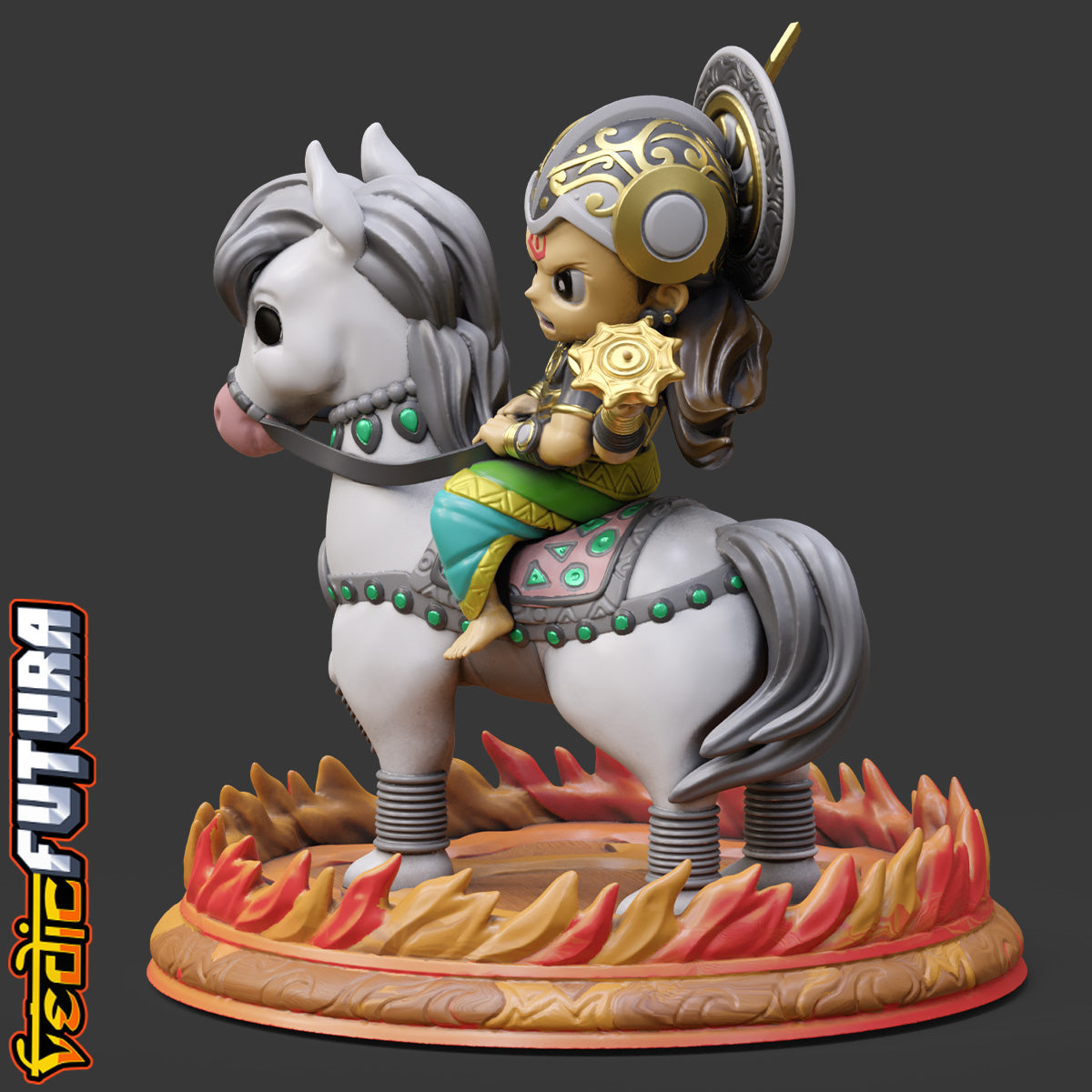Chibi Kalki astride Devadatta