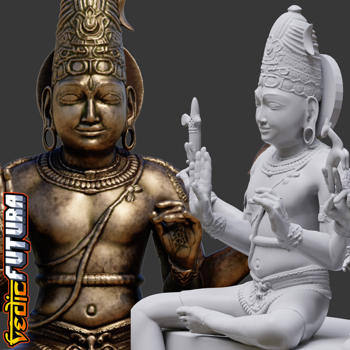 Somaskanda: Bronze Ensemble of Shiva, Uma, and Skanda