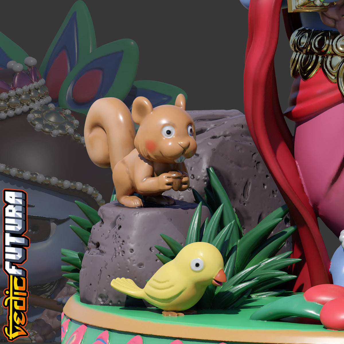 Chibi Gopala Krishna with Cow