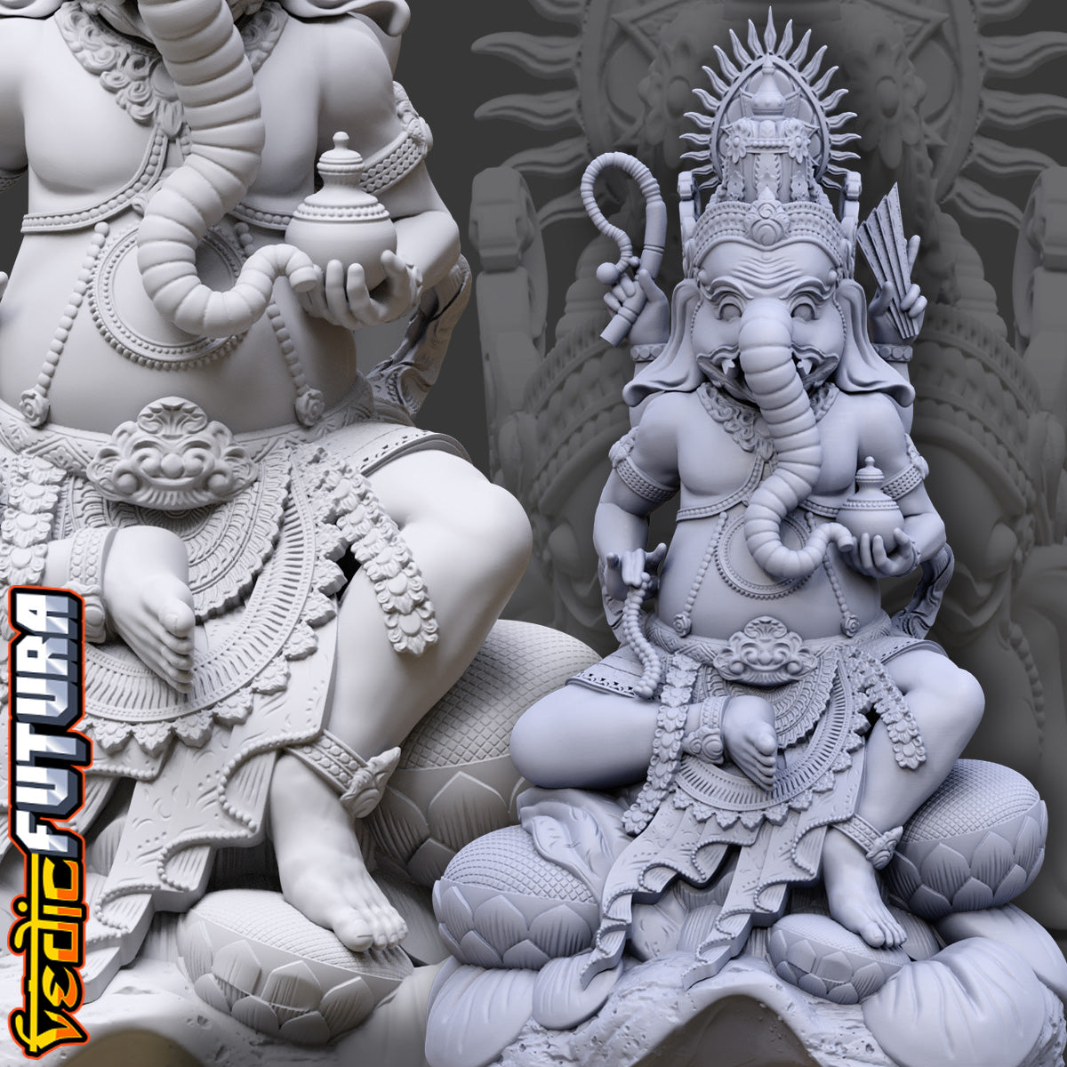 Balinese Ganesh - Traditional Wood Carving Recreation