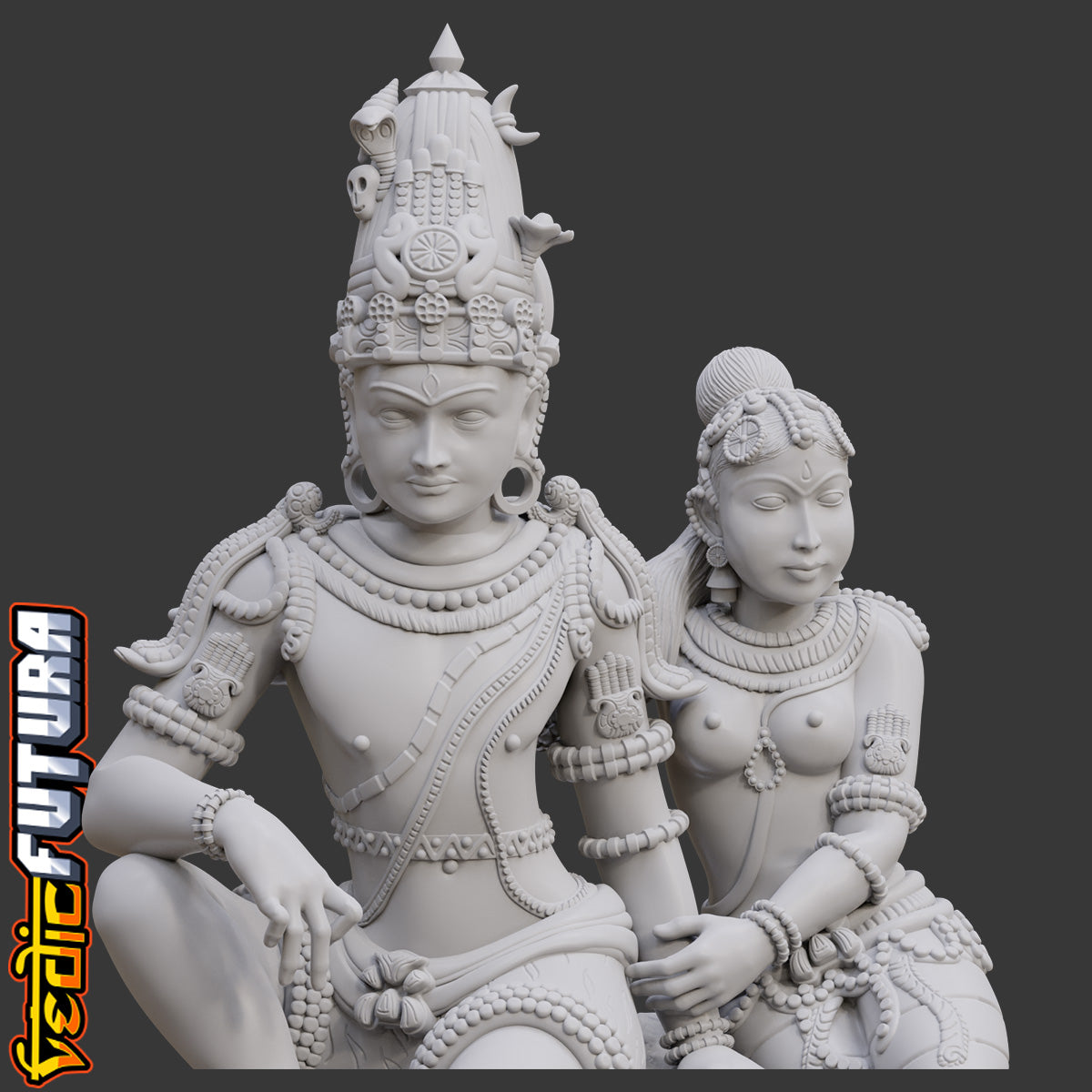 Shiva-Parvati on Kailash: Chola Style Bronze
