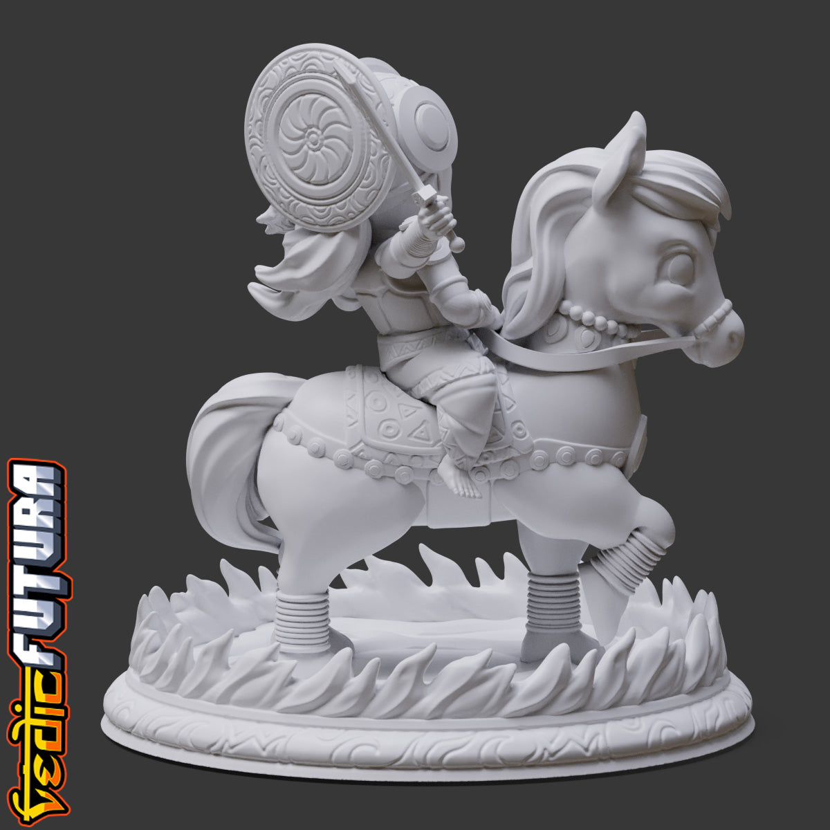 Chibi Kalki astride Devadatta