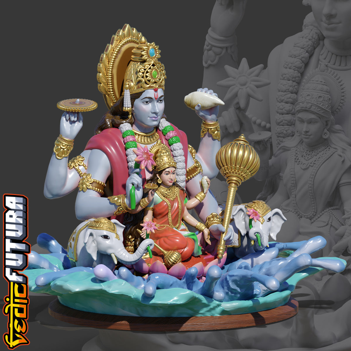 Vishnu and Lakshmi: Emergence from the Cosmic Waters